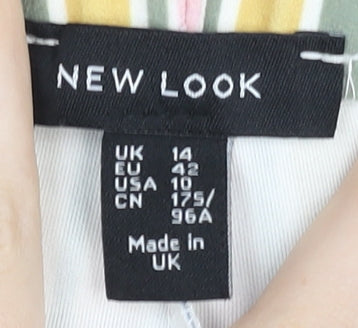 New Look Women's Multicoloured Striped Trousers