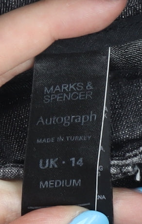 Womens UK Size 14 Marks and Spencer Regular Fit Casual Grey Trousers