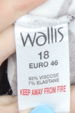 Womens UK Size 18 Wallis White Tunic Wrap