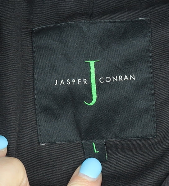 Mens UK Size L Jasper Conran Black Overcoat