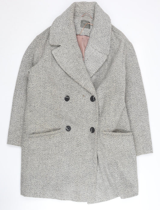 Womens UK Size XS Oasis Grey Pea Coat