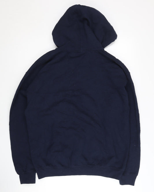 Gildan Women's Blue Pullover Hoodie, Size M, Graphic Print