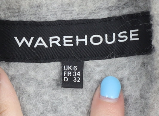 Womens UK Size 6 Warehouse Grey Basic Jacket