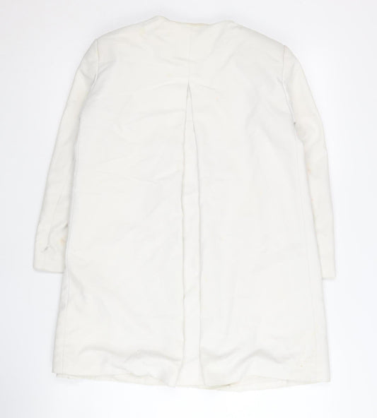 Womens UK Size S Zara White Basic Jacket