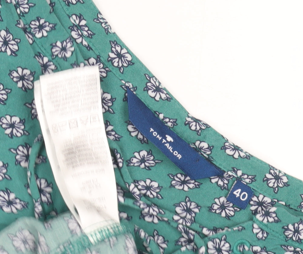 Womens UK Size 12 TOM TAILOR Green Blouse