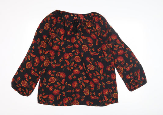 Womens UK Size 12 BHS Black Tunic Blouse