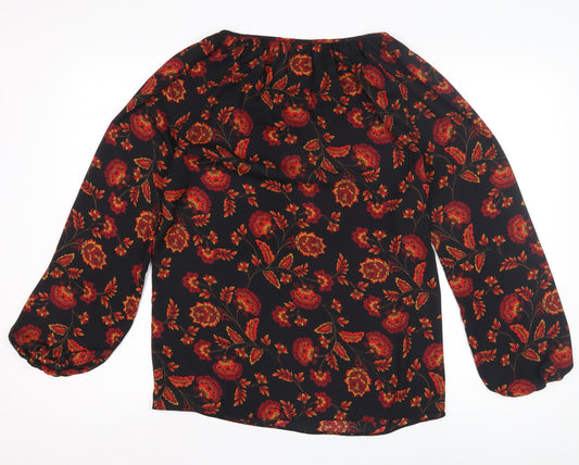 Womens UK Size 12 BHS Black Tunic Blouse