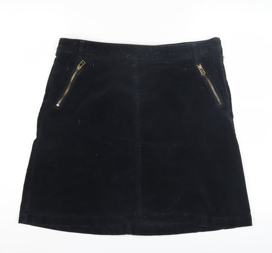 M&Co Women Black Corduroy Skirt Size 16 Pencil Style