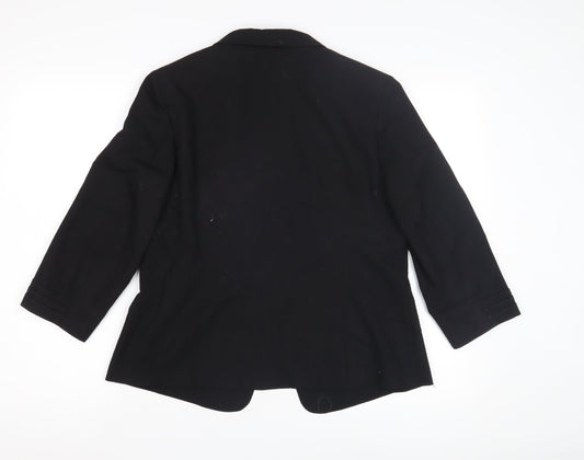 Black M&S Women Blazer Size 14, Regular Fit