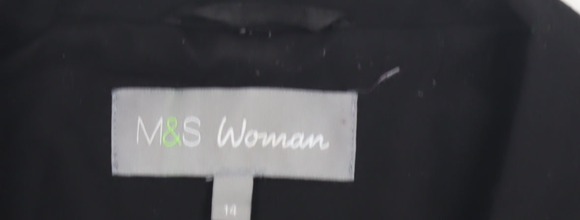 Black M&S Women Blazer Size 14, Regular Fit