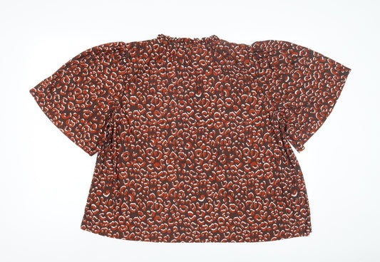 Womens UK Size 14 NEXT Brown Tunic Blouse