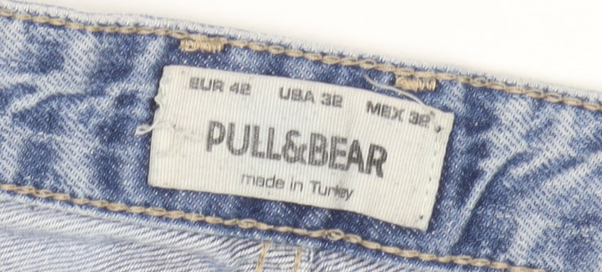 Mens UK Size 32 Pull&Bear Regular Fit Straight Blue Jeans