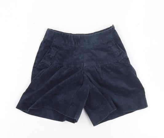 Additional front view of Nicholas & Bears unisex baby blue corduroy shorts 12m