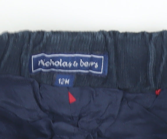 Nicholas & Bears Unisex Baby Blue Corduroy Shorts 12M