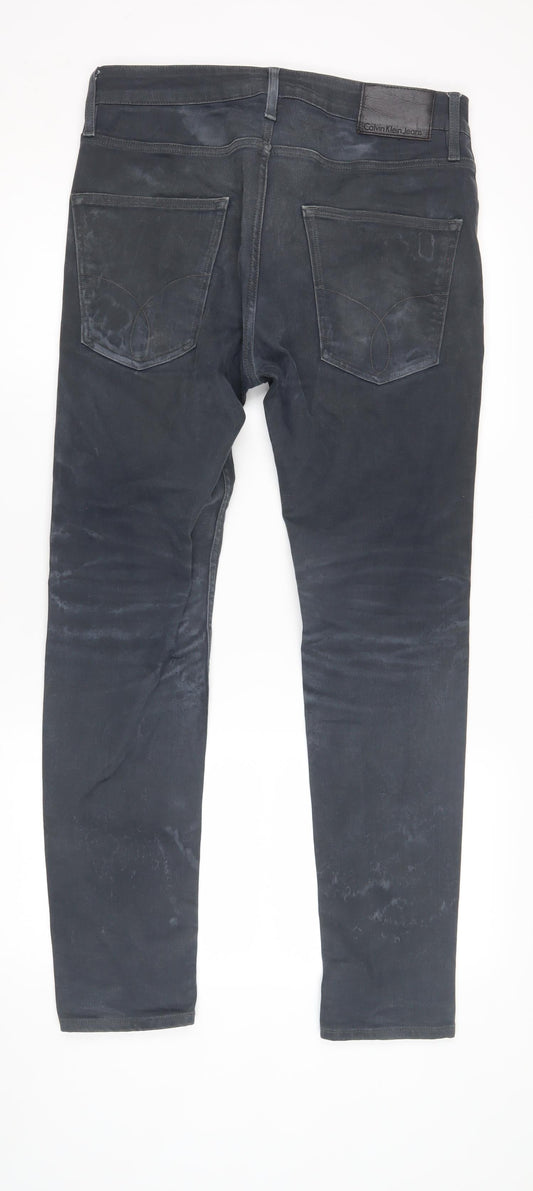 Calvin Klein Men's Black Straight Jeans Size 32