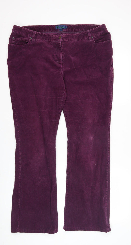 Boden Purple Corduroy Women's Trousers, Size UK 11