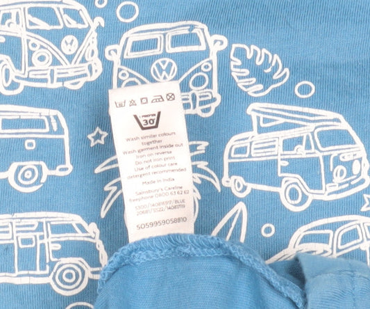 Volkswagen Men's Blue Graphic T-Shirt - Medium