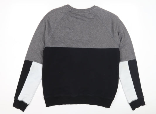 Topman Men's Grey & Black Pullover Sweatshirt - Size S