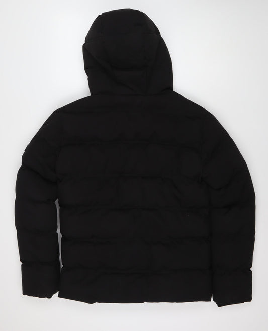 Mens UK Size S STATUS Black Puffer Jacket