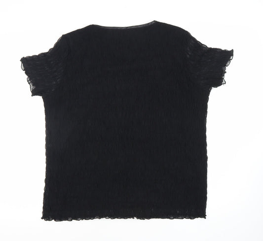 Womens UK Size M Bonmarché Black Basic Blouse