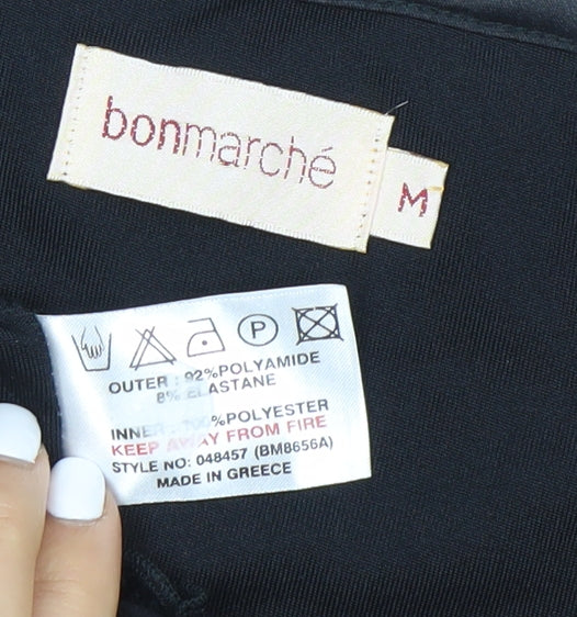 Womens UK Size M Bonmarché Black Basic Blouse
