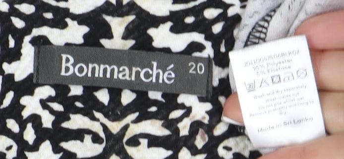 Womens UK Size 20 Bonmarche Black Tunic Blouse