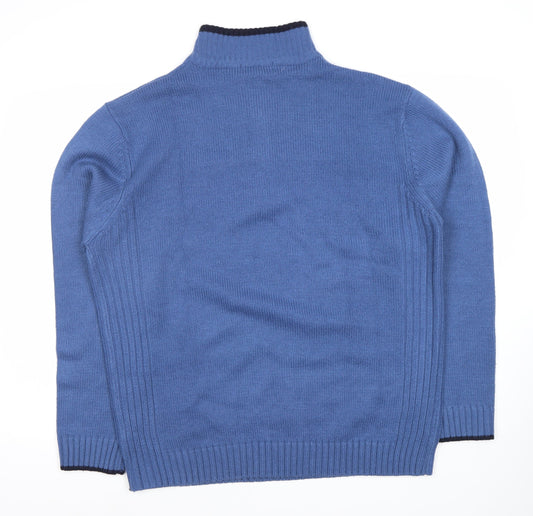 Pierre Cardin Men's 2XL Blue Full Zip Jumper