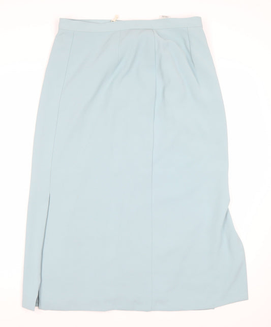 Marks and Spencer Women's Blue Midi Pencil Skirt Size 18