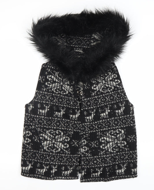 Womens UK Size M Zara Black Gilet