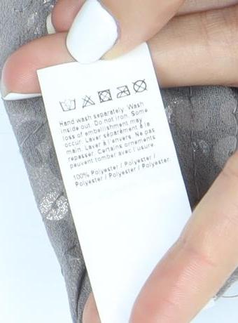Womens UK Size 12 River Island Grey Blouse
