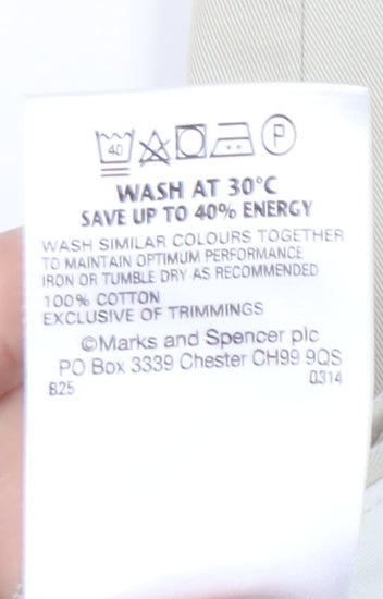 Marks and Spencer Men's Beige Chino Trousers, Size 36