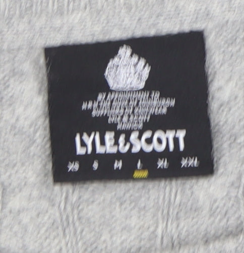 Lyle & Scott Men's Grey Wool Pullover Jumper M, Regular Fit