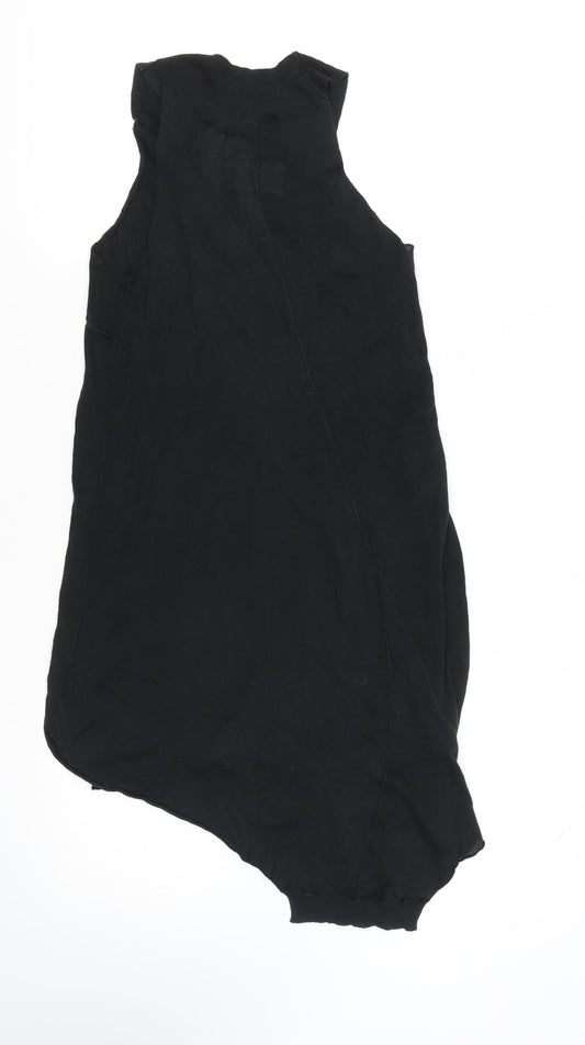 AllSaints Women's Black Sleeveless Asymmetric Dress