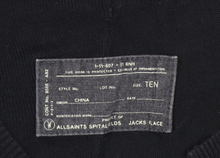 AllSaints Women's Black Sleeveless Asymmetric Dress