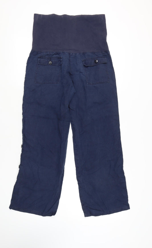 Monsoon Women's Blue Cargo Trousers Size 12