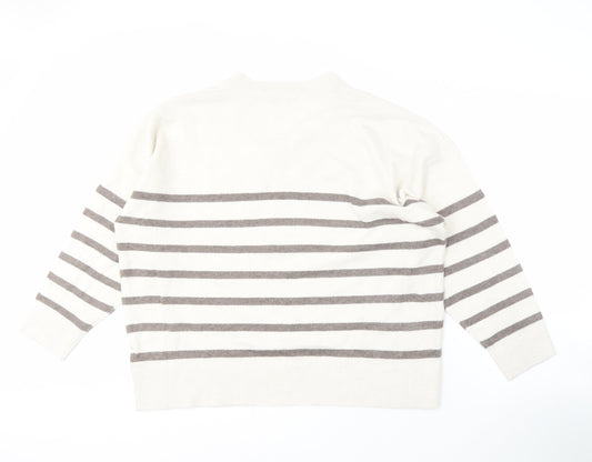 Womens UK Size XL Marks and Spencer White Pullover Jumper