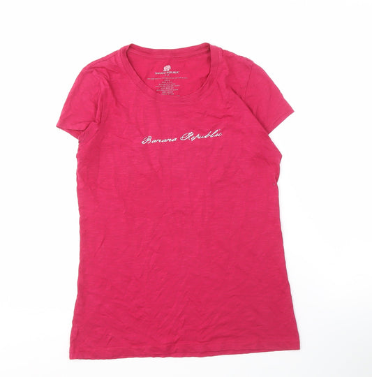 Womens UK Size M Banana Republic Pink T-Shirt