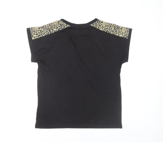 Womens UK Size 8 Lipsy Black T-Shirt