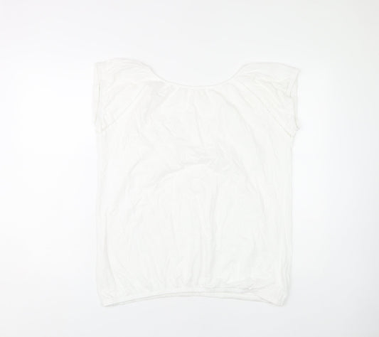 New Look White Sleeveless T-Shirt Women Size 16