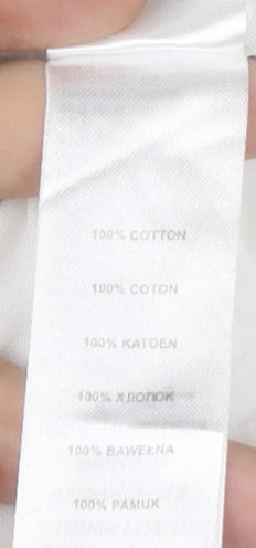 New Look White Sleeveless T-Shirt Women Size 16