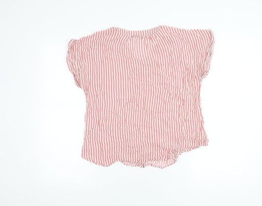 GAP Women's Red Striped Tunic Blouse, M, Spring/Summer