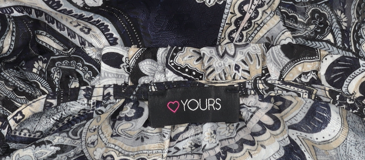 Womens UK Size 28 Yours Black Blouse