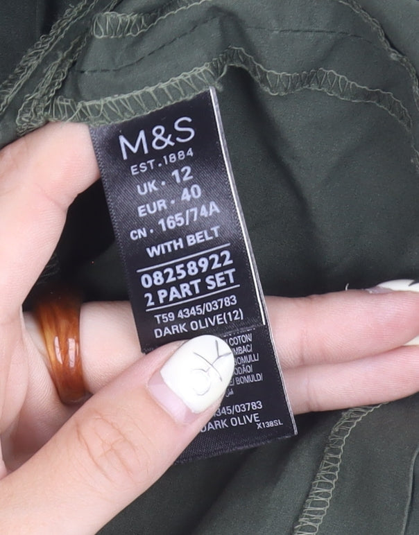 Marks and Spencer Green Women's Skirt Set Size 12