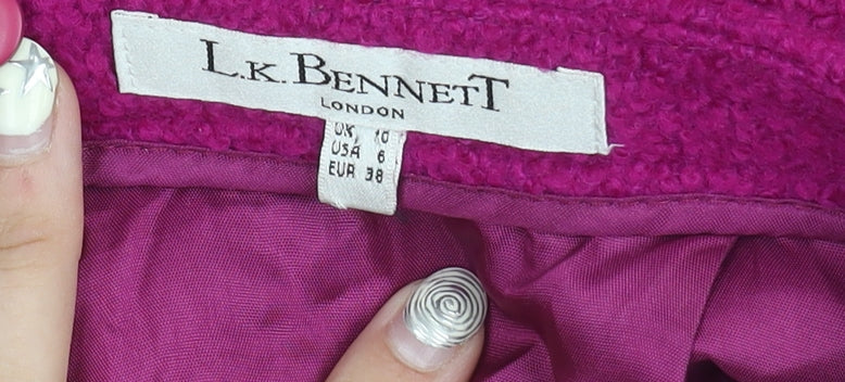 L.K. Bennett Women's Purple Knee-Length Pencil Skirt, Size 10