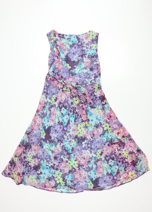 Debenhams Women's Multicoloured Floral Dress Size 12