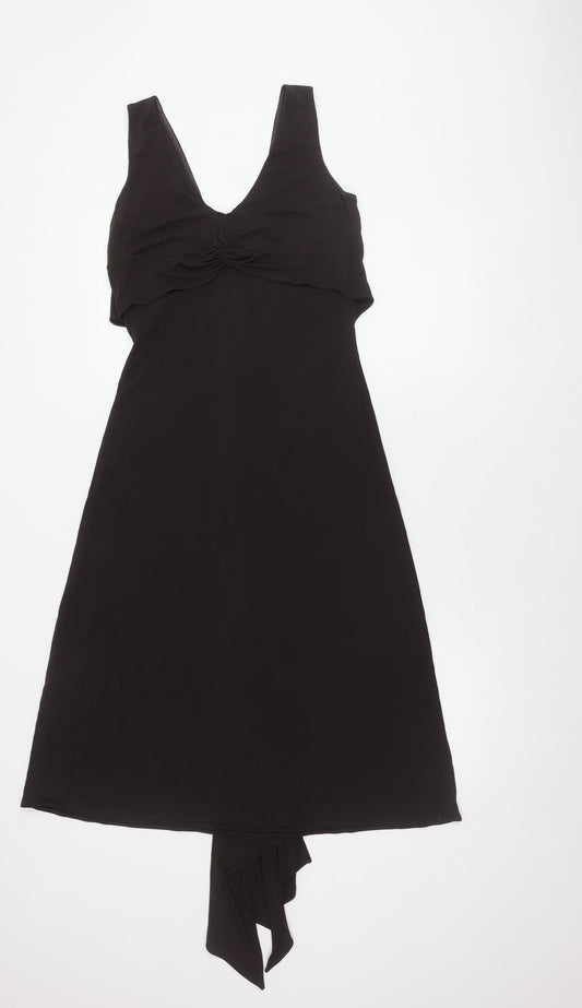 Monsoon Black Women's Dress, Size 10, Sleeveless, V-Neck