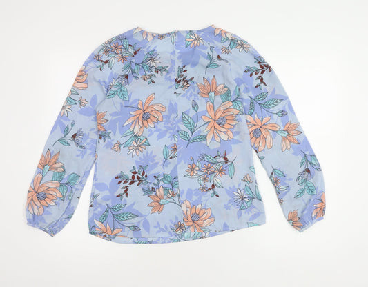 Bonmarché Women's Blue Floral Blouse Size 10