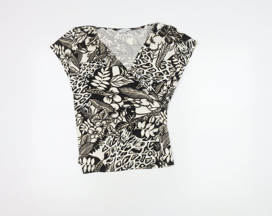 Womens UK Size 14 J. Taylor Multicoloured Wrap Blouse