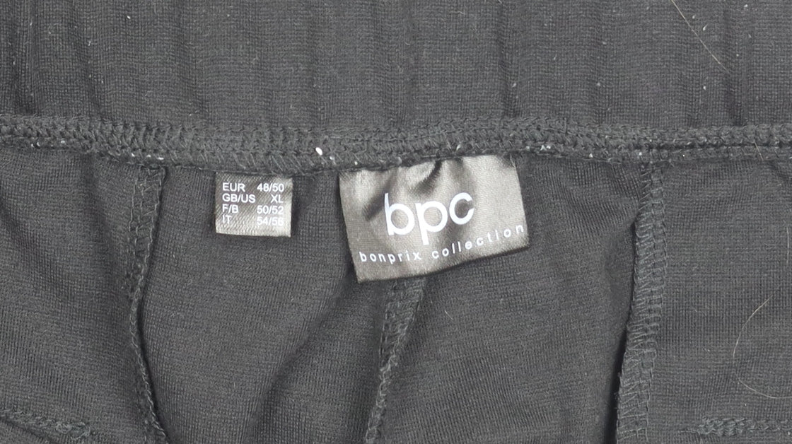 Womens UK Size XL bonprix Relaxed Fit Black Trousers