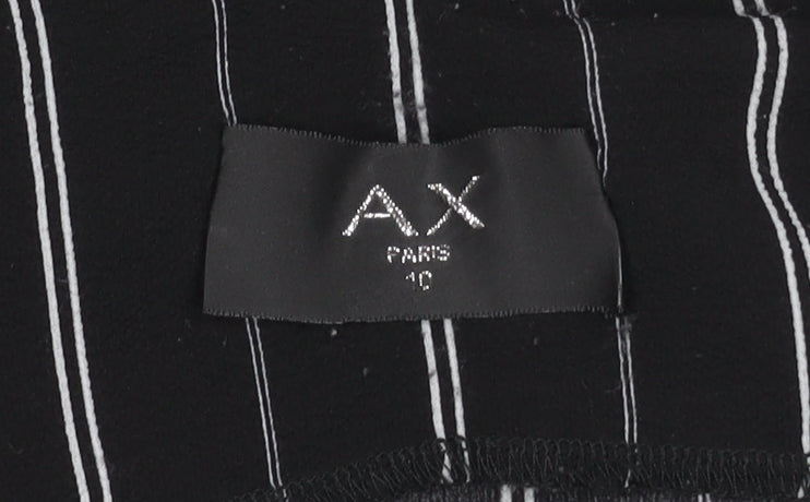AX Paris Women's Black Striped Jumpsuit Size 12